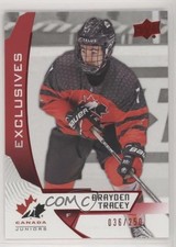 2019 Upper Deck Team Canada Juniors Exclusives 36/250 Brayden Tracey #63 o1h