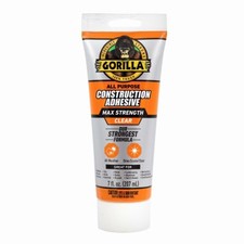 6 Pack - Gorilla Max Clear Construction Adhesive 7-Oz. Tube - 115106