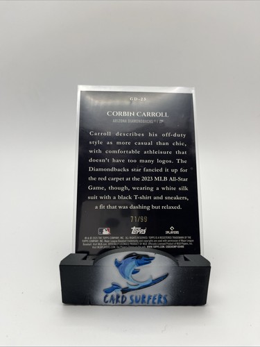 2025 Topps Series 1 Celebration - Corbin Carroll Gameday Drip #GD-23 D-Backs /99 - Picture 2 of 2