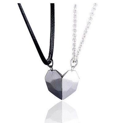 Share Heart Magnet Necklace Set for Couple-Boyfrind, Girlfriend, Husband, Wife, 