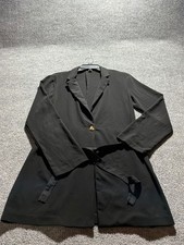 HAVE Black Long Blazer Jacket with Belt Size Large