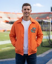 Vintage No Jack Mens Medium Florida Gators Football Jacket Full Zip Windbreaker