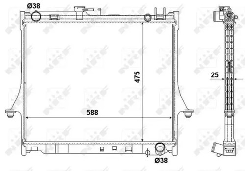 Radiateur Isuzu D-MAX 2004-2012 - Neuf D'origine Bayram OTO