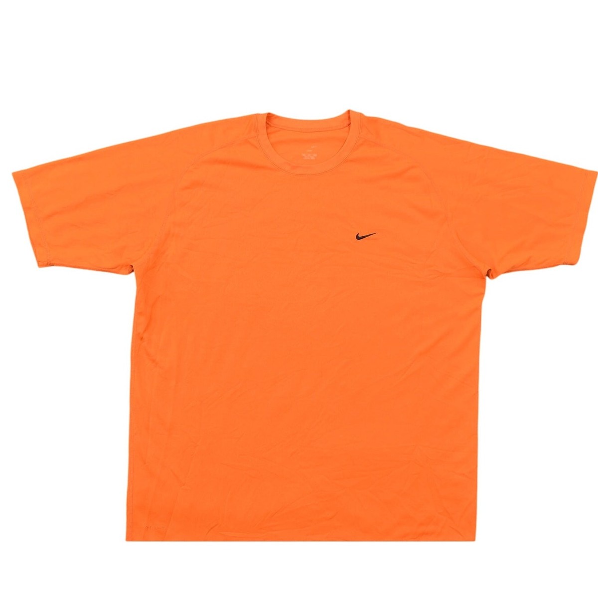 Y2K Nike Orange T-Shirt 2XL Polyester Preowned Men's Activewear Team Nike  Neon