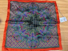 Italo Ferretti silk Pocket Square Double Sided .