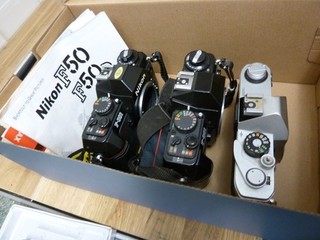 VINTAGE JOBLOT OF CAMERA SPARES & MANUALS/ CAMERABAG/LENS COVERS /