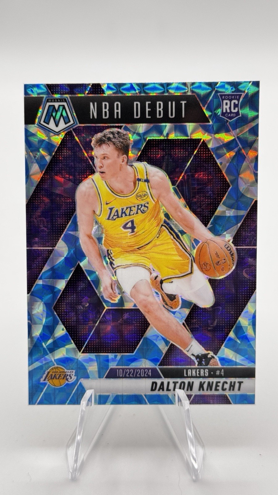 2024-25 Panini Mosaic - NBA Debut Dalton Knecht #264 Reactive Blue Mosaic (RC)