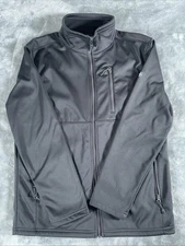 Swiss Tech Mens Jacket Size Small 34-36 Coat Full Zip Black Soft Shell