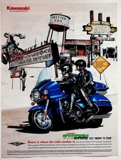 Kawasaki 2009 Print Advertisement Vulcan 1700 Voyager Motorcycle