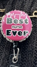retractable reel badge id card holder