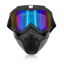Motorcycle Goggles, Windproof Dirt Bike Helmet Riding Goggles with Removable ...