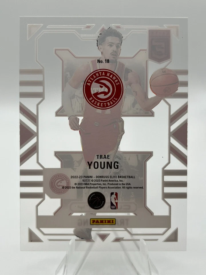 2022-23 Panini Donruss Elite - Clarity #18 Trae Young Hawks Acetate - Image 2 of 2