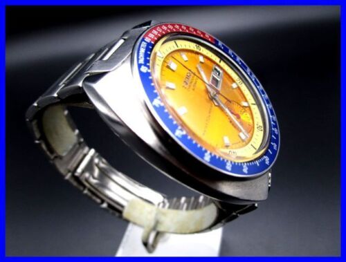 Seiko Speed Timer 6139-6012 Vintage Day Date Pepsi bezel Automatic Mens  Watch