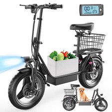 Electric Scooter With Seat Commuter Foldable 1000W 48V