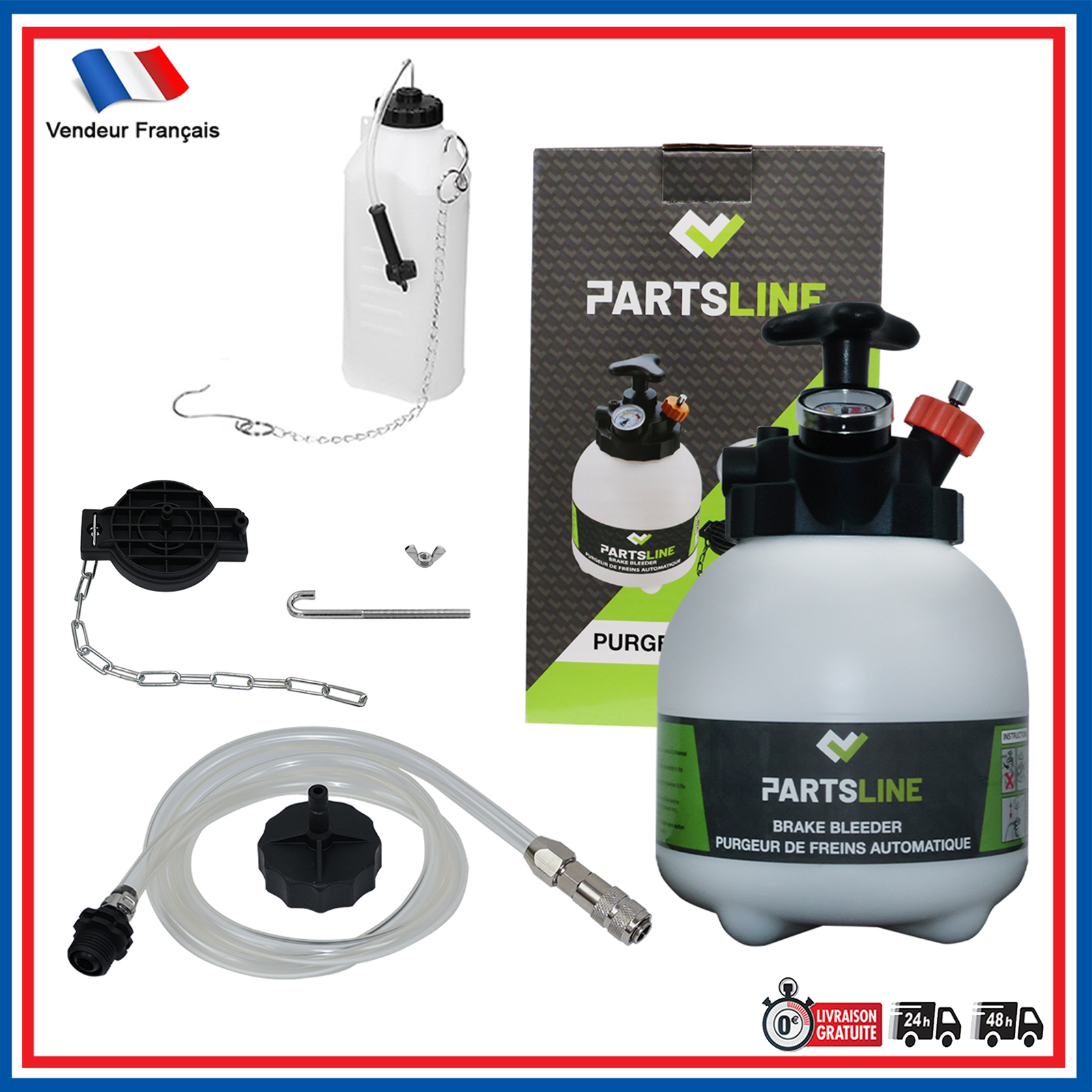 Purgeur de frein et d’embrayage automatique universel pour purge de liquide DOT4 auto