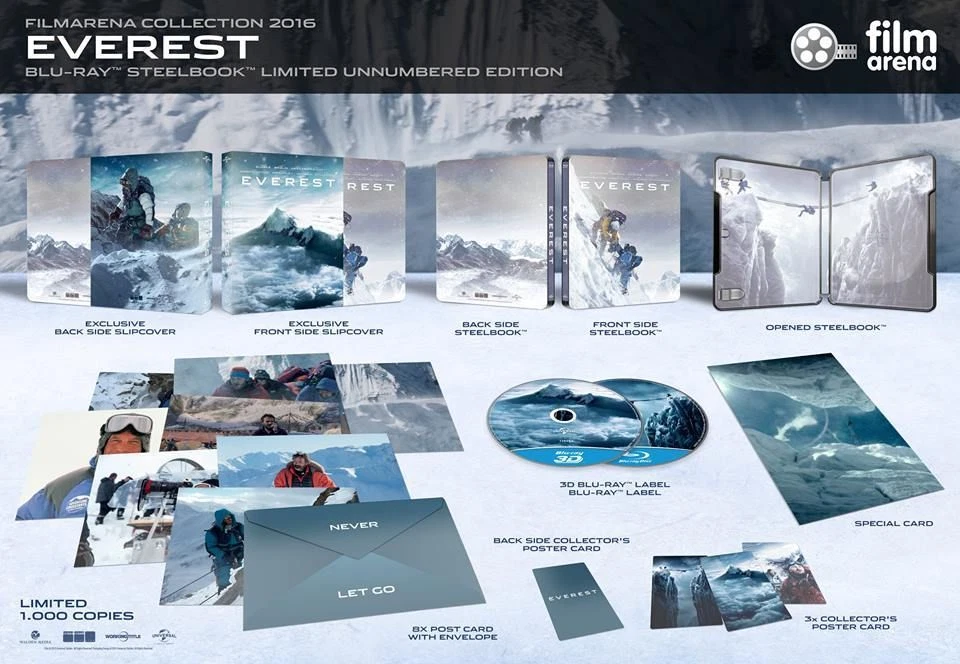 EVEREST 3D+2D 2Discs FullSlip STEELBOOK LE1000 Filmarena NEU & OVP - Bild 2 von 4