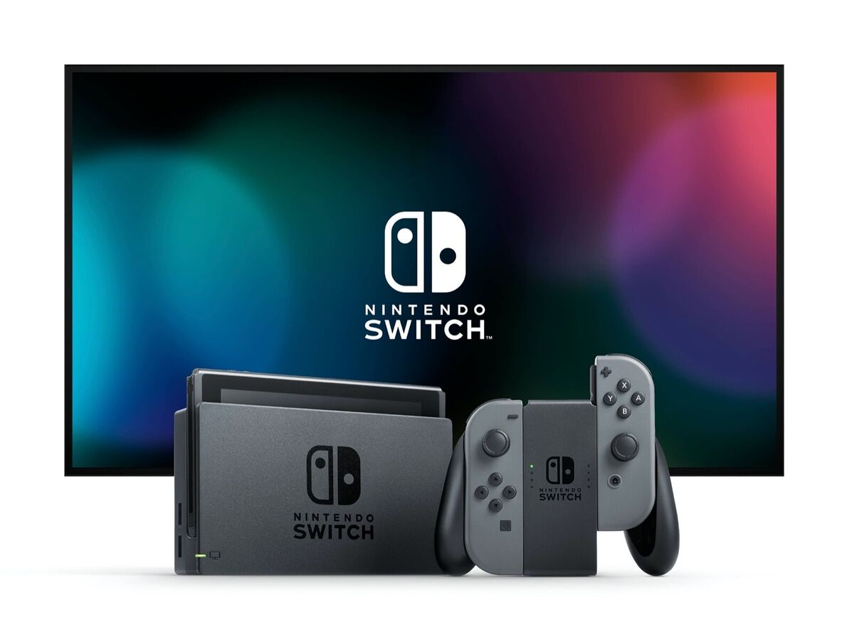 Nintendo Switch with Gray Joy-Con 32GB Console (New V2 2021 Nintendo Switch with Gray Joy-Con 32GB Console (New V2 2021