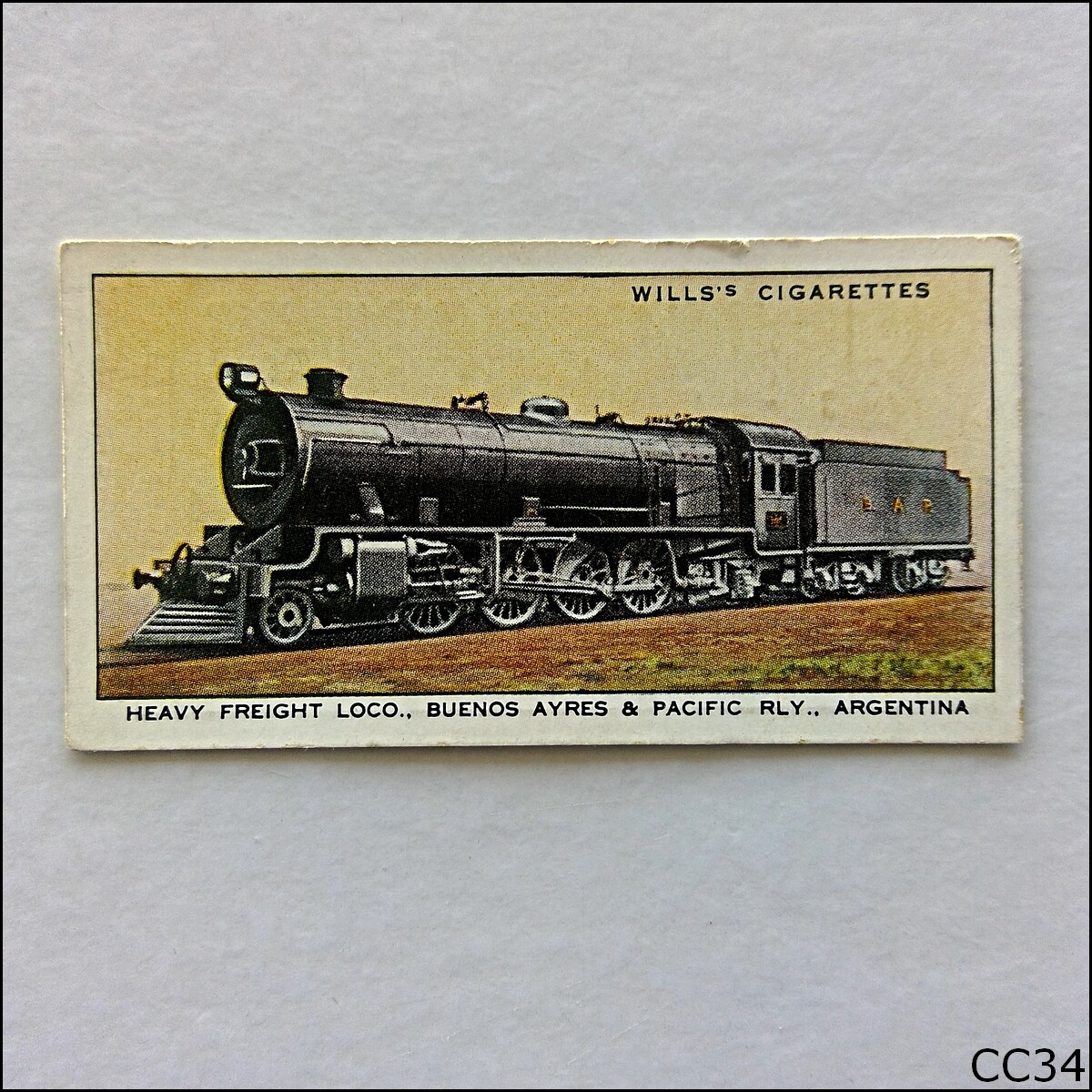 Wills Railway Engines #50 Buenos Ayres Rail Argentina 1936 Cigarette Card  (CC34)