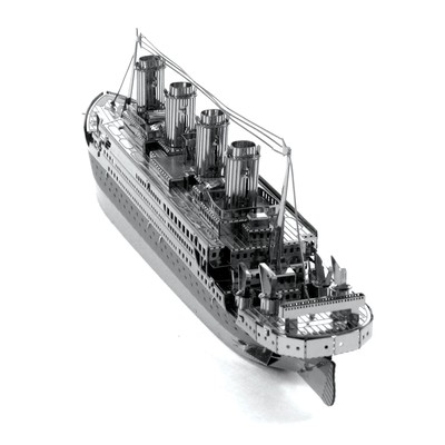 Fascinations Metal Earth Titanic Ship Silver 3D Laser Cut Steel