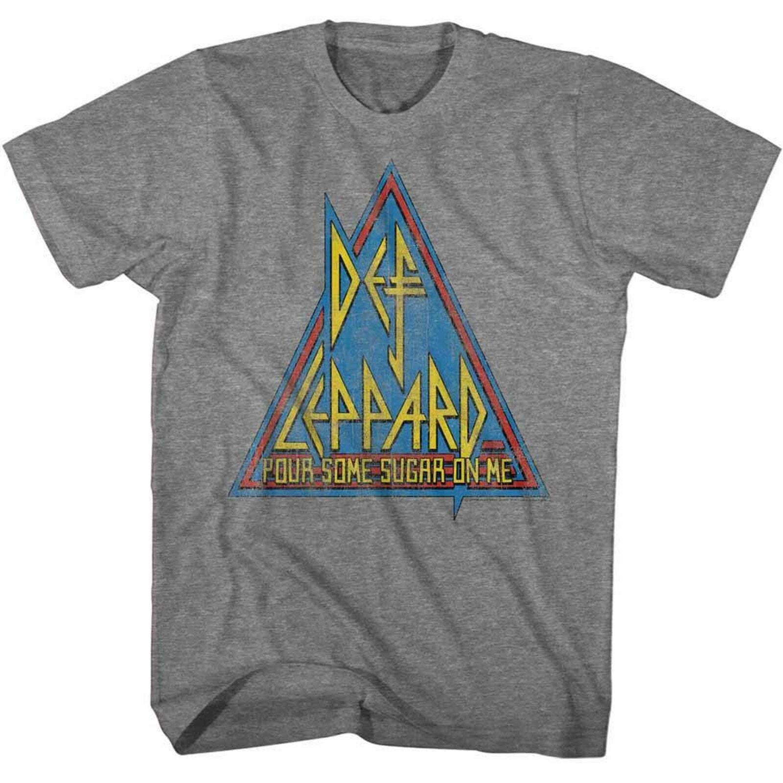 Def Leppard Primary Triangle Heather Adult T-Shirt