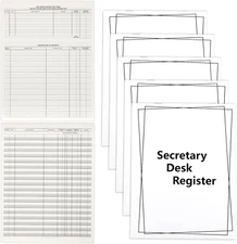 5 Pieces Checkbook Transaction Register 6.4 * 8.25Inch Secretary Deskbook Check