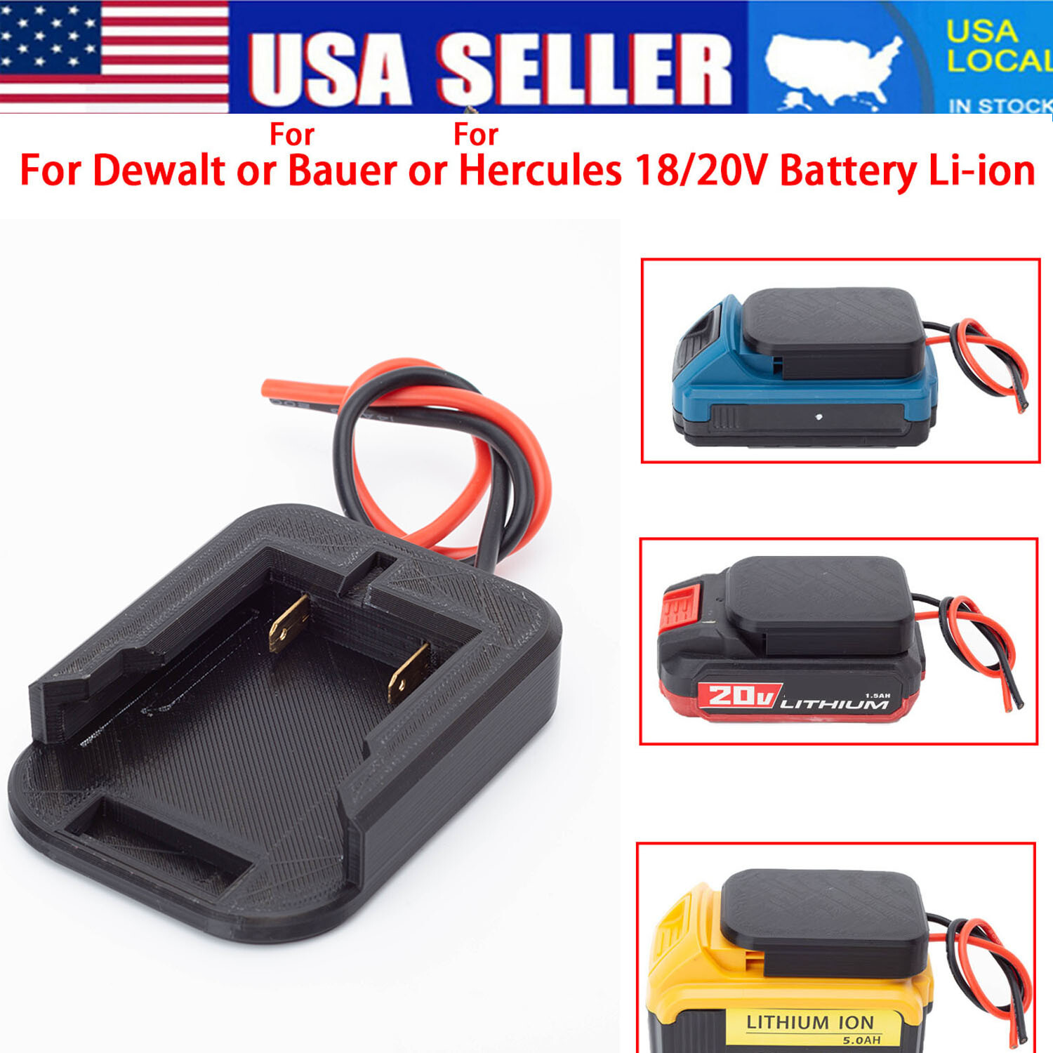 For Dewalt For Bauer For Hercules 20V Battery To Tool Adapter Harbor Freight DIY eBay