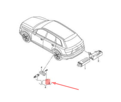 Capteur de pression des pneus Volkswagen Passat B8 3G 5Q0907275G