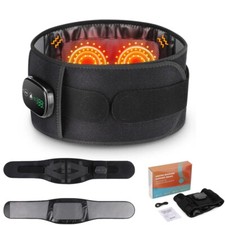 Heated Massage Belt,Electric Heated with Back Support Waist Vibration Massager