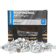 Huttig Grip 7/8 in Roofing Siding Nail HGN78EGRF1 Galvanized 1 lb Pack 300 Nails