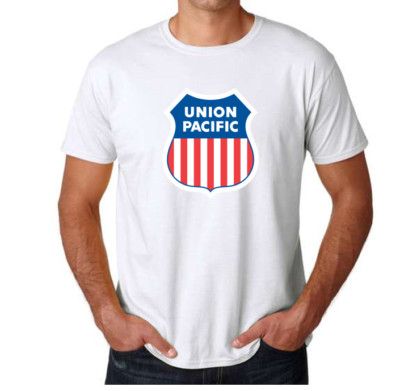 Union Pacific Railroad Tee Shirt North American Rail Railway Train White T-shirt