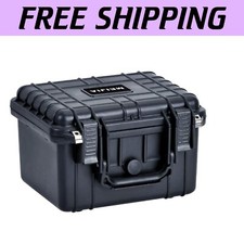 Elegant Black Portable Camera Case - Waterproof Hard Case with Foam Insert