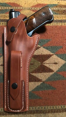 LEFT HAND Leather Holster w Mag Pouch Ruger Mk Mark I II III Standard 22LR 6.88''