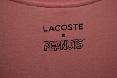 Lacoste x Peanuts Collaboration Characters Pink Sweatshirt Jumper