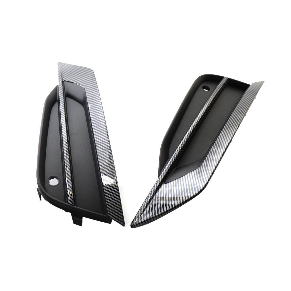 Car Front Fog Light Grille Carbon Fiber Printed For Volvo S90 V90 2016-2019