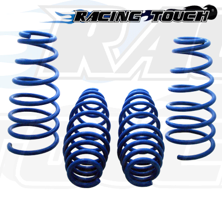 Front & Rear Blue Lowering Springs 4pcs Mitsubishi Lancer Evo 8 VIII 2001-2007 - Bild 1 von 1
