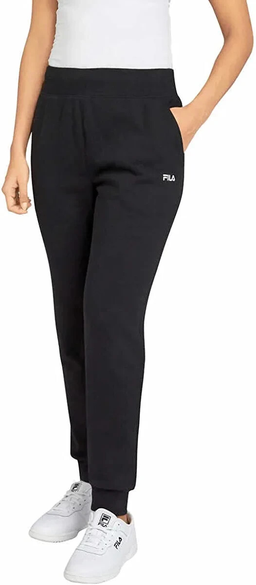 Leggings da jogger neri in pile Fila nuovi con etichette taglia M $50 DD200