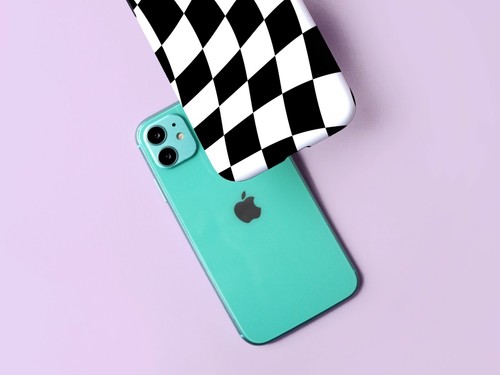 Wavy Distorted Checkered Check 2 in 1 Tough Phone Case/Cover For iPhone - Picture 5 of 15