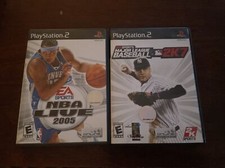 NBA Live 2005 ( PlayStation 2) Disc only & Major League 2K7 Baseball Complete