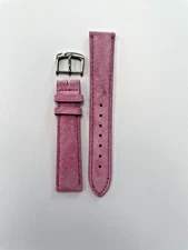 18mm Pink Suede Genuine Leather Watch Band - USA