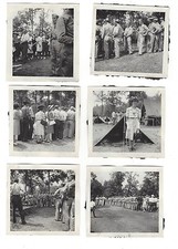 8 World War II b w photos families visiting Army camps good condition
