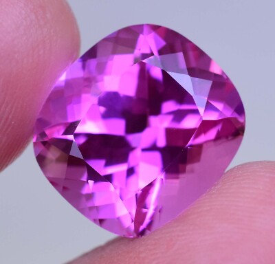 Flawless 19.40 Ct Natural Mogok Pink Ruby Cushion Cut Certified Loose Gemstone
