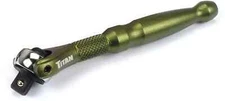 Titan Tools 11324 1/4 in. Aluminum Swivel Head Micro Ratchet, Green