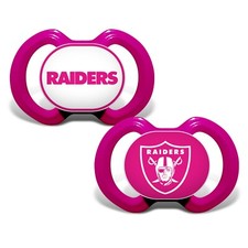 Las Vegas Raiders 2pk Pacifiers Pink