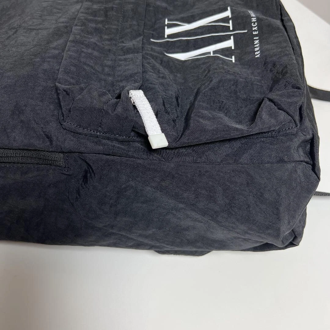 Armani exchange black backpack deals