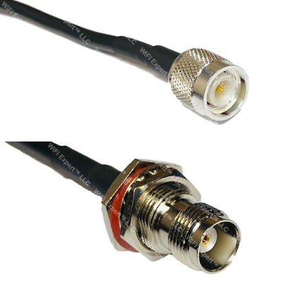 RFC240 TNC MALE to TNC FEMALE BULKHEAD Coax RF Cable USA-Ship Lot
