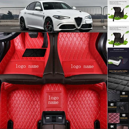 For Alfa Romeo Giulia Stelvio Car Floor Mats Handmade Custom Waterproof Carpets - Imagen 14 de 37