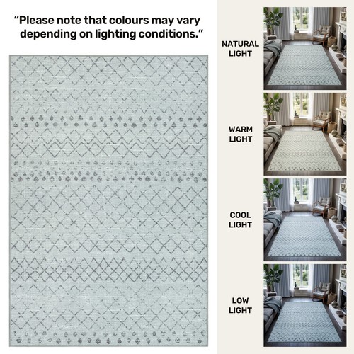 GLN Rugs Timgad - Machine Washable Area Rug - Gray Modern Home Rugs - 第 26/77 張圖片