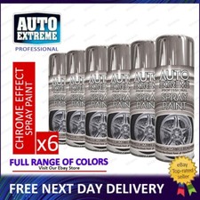 6x Auto Chrome Effect Spray Paint Aerosol for Car Bike Metal Wood Plastic 400ml