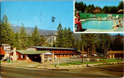 Vintage Multi-View Postcard Beverly Lodge Lake Tahoe CA California         E-412