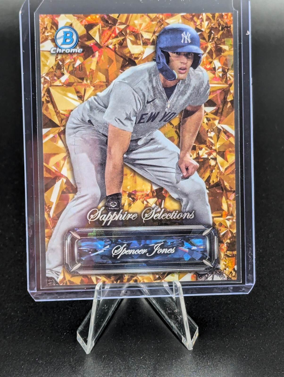 2024 Bowman Chrome Sapphire Spencer Jones Sapphire Selections Gold /50 BSS-18
